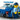 lego city 60313 police car 94 piece set. shows the police officer leaning on the police car.