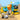 lego duplo 10931 truck and tracked excavator 20 piece set. shows the truck emptying the rubble onto the ground and the excavator digging.