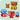 Lego Duplo 10414 Daily Routines: Eating & Bedtime. Shows the figures that come with the set, the parent bear reading a story book and the baby bear as well as the parent cat and baby cat eating at the table with food blocks.