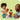 Lego Duplo 10415 Big Feelings & Emotions. Shows a close up of a child and father playing with the figures of the set and mixing the different colours of clothes and hair.