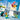 Lego City 60403 Emergency Ambulance and Snowboarder. Shows a close up of the snowboarder falling off his board and the paramedic rushing to him.