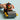 Lego City 60401 Cement Steamroller. Shows a close up of the fully built cement steamroller and construction minifigure