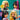 lego friends 42610 karaoke party. shows a close up of the minifigures faces.