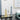 lego architecture 21028 new york. shows the fully built lego new york buildings displayed on a desk.