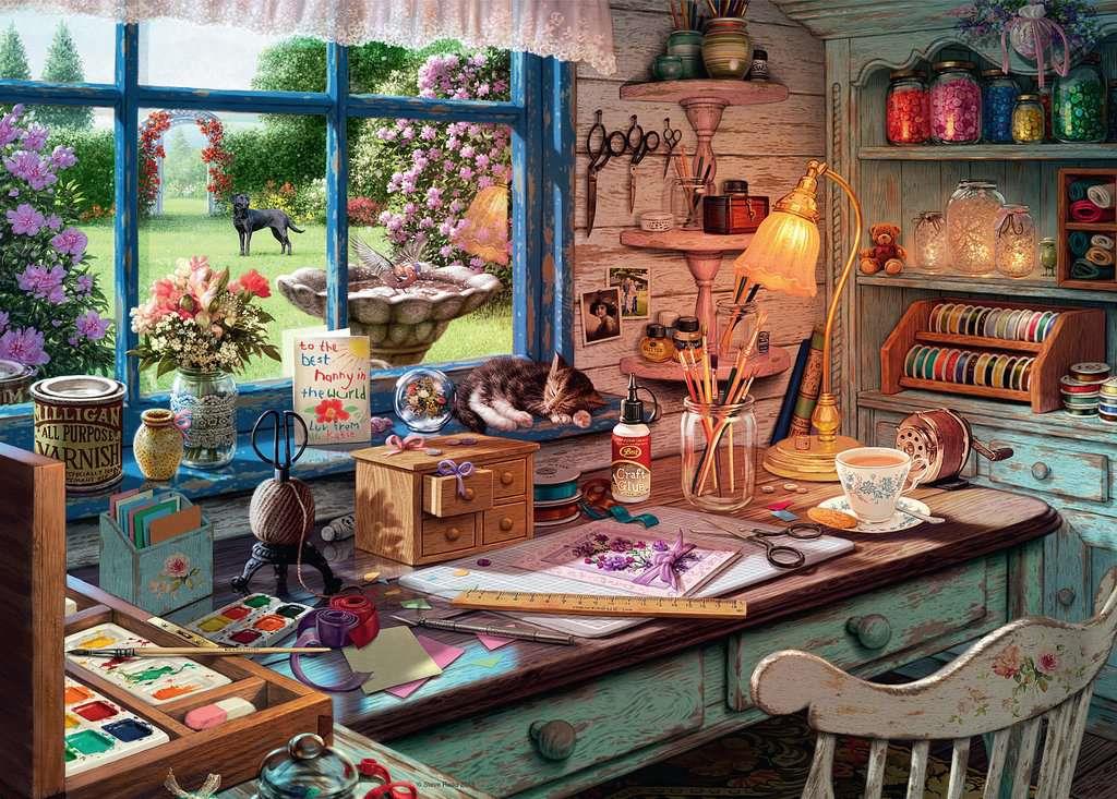 Ravensburger My Haven No.1 The Craft Shed 1000 Piece Jigsaw Puzzle - CuriousMinds.co.uk