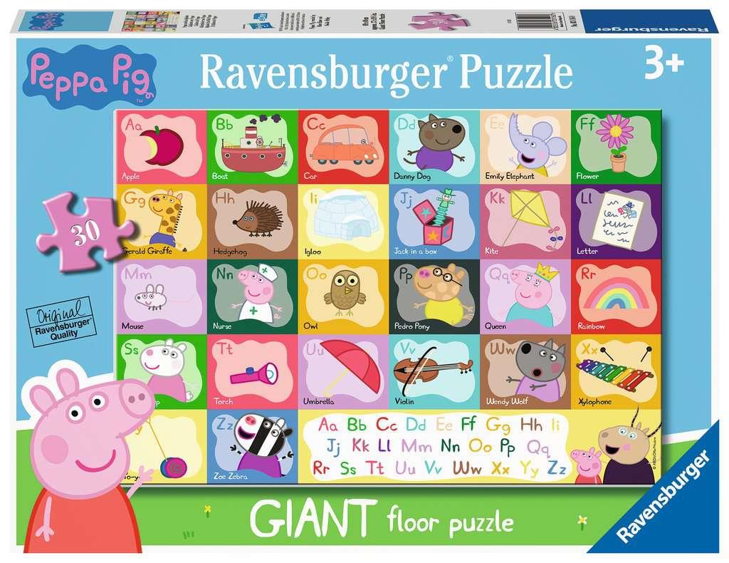 Ravensburger Peppa Pig Alphabet 30 Piece Giant Floor Jigsaw Puzzle - CuriousMinds.co.uk