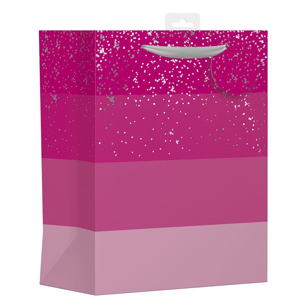 Gift Bag Large - Pink Stripes (W260 x H321 x D121 mm) - CuriousMinds.co.uk
