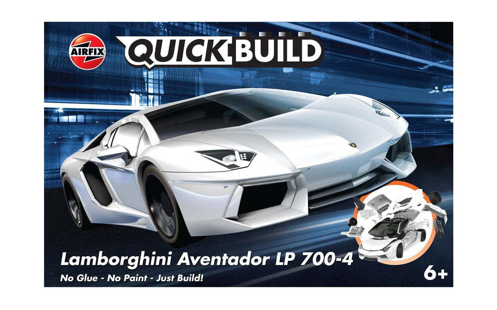 Airfix QUICKBUILD Lamborghini Aventador White (J6019) - CuriousMinds.co.uk