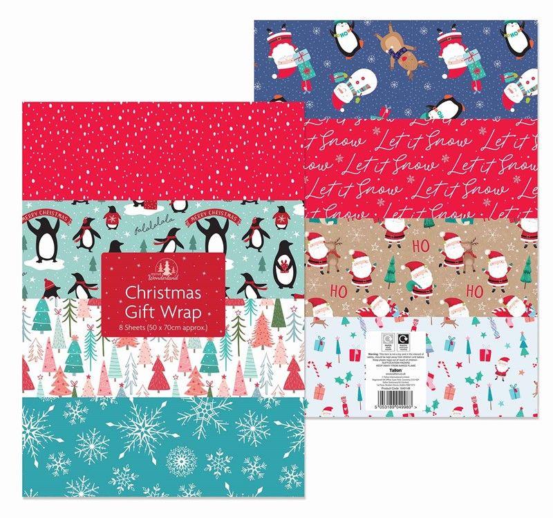 Christmas 8 Sheet Gift Wrap - CuriousMinds.co.uk