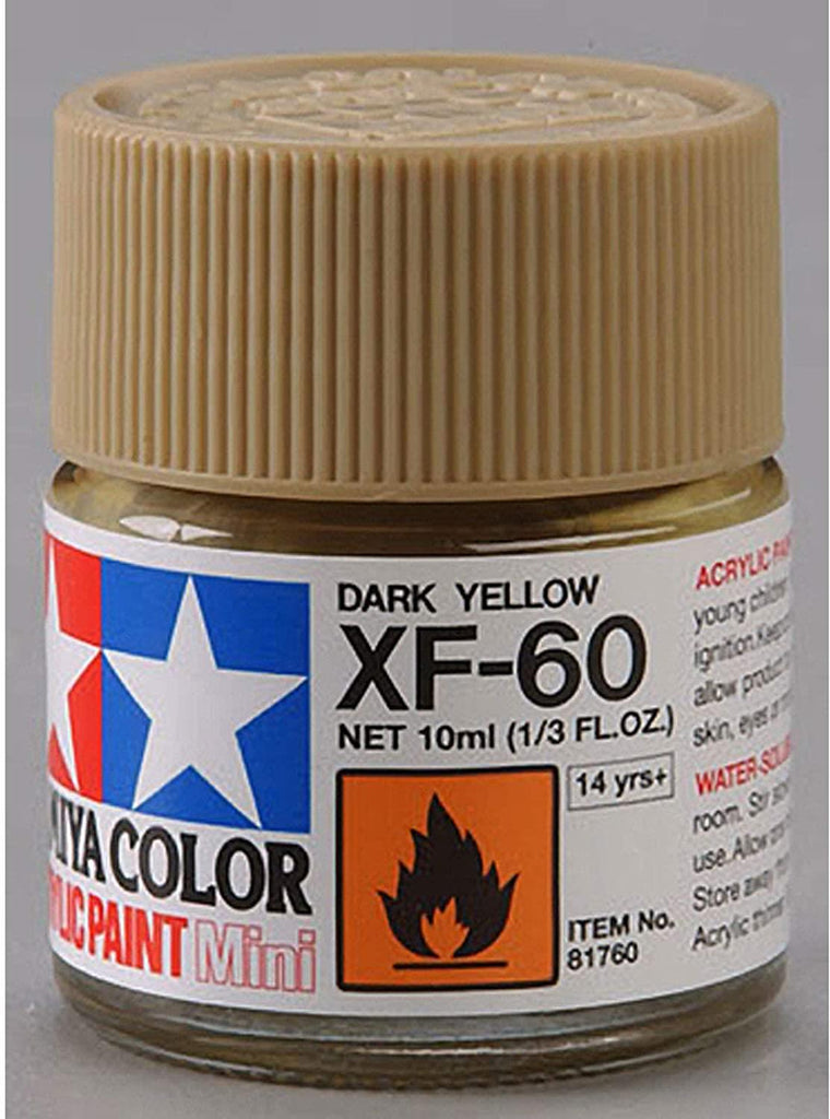 Tamiya Acrylic Mini XF-60 Dark Yellow Paint - CuriousMinds.co.uk