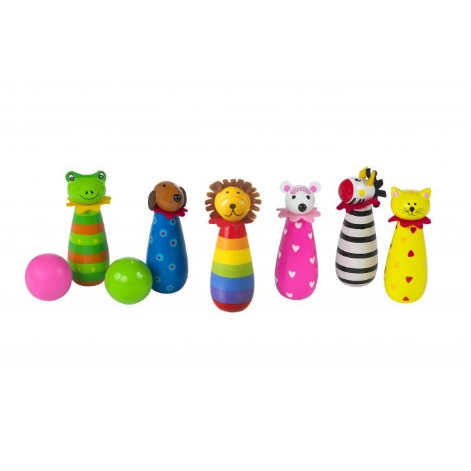 Orange Tree Toys Wooden Animal Skittles - CuriousMinds.co.uk