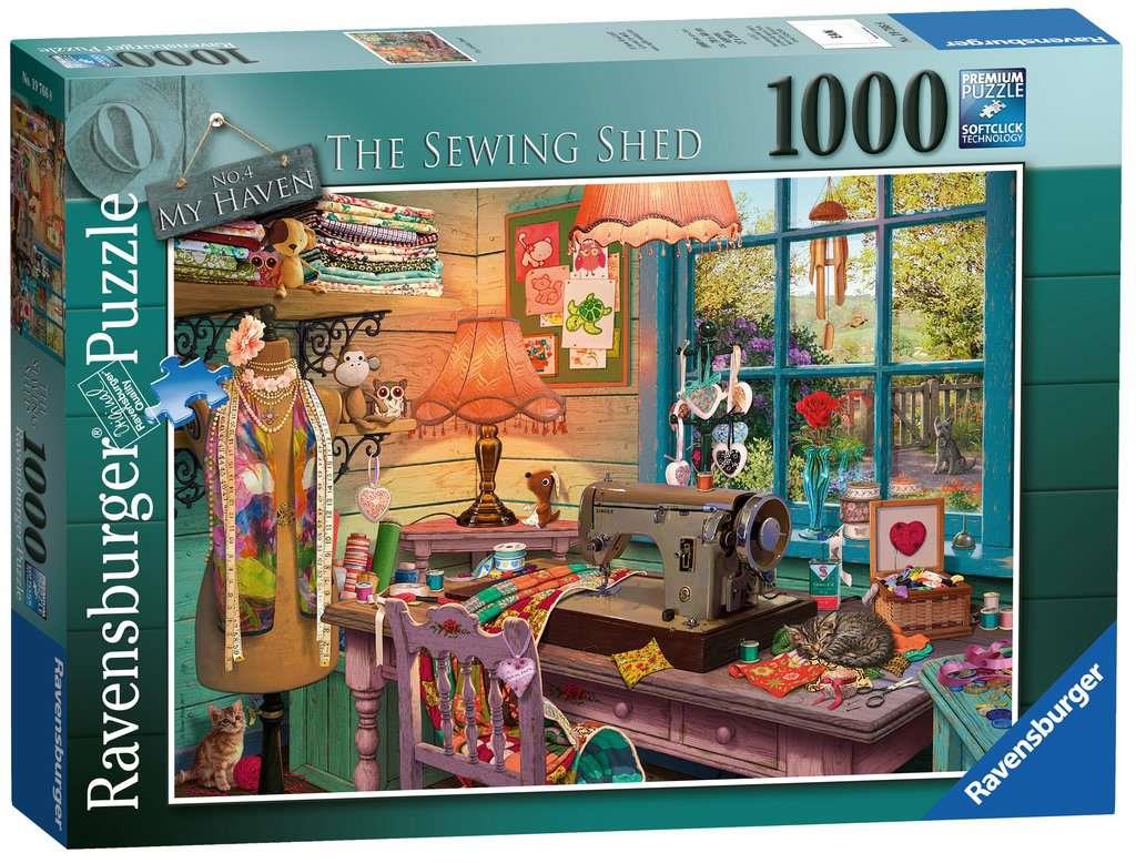 Ravensburger 19766 The Sewing Shed 1000 Piece Jigsaw Puzzle - CuriousMinds.co.uk