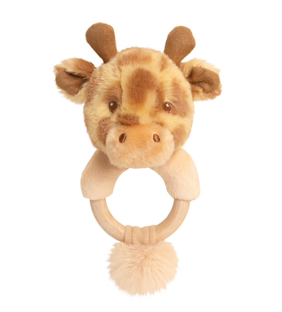 Keeleco Baby Huggy Giraffe Ring Rattle 14cm - CuriousMinds.co.uk