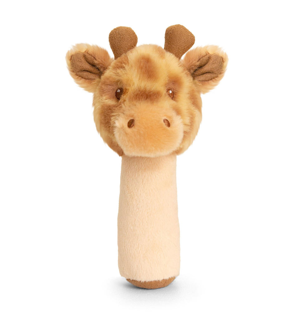 Keeleco Baby Huggy Giraffe Stick Rattle 14cm - CuriousMinds.co.uk