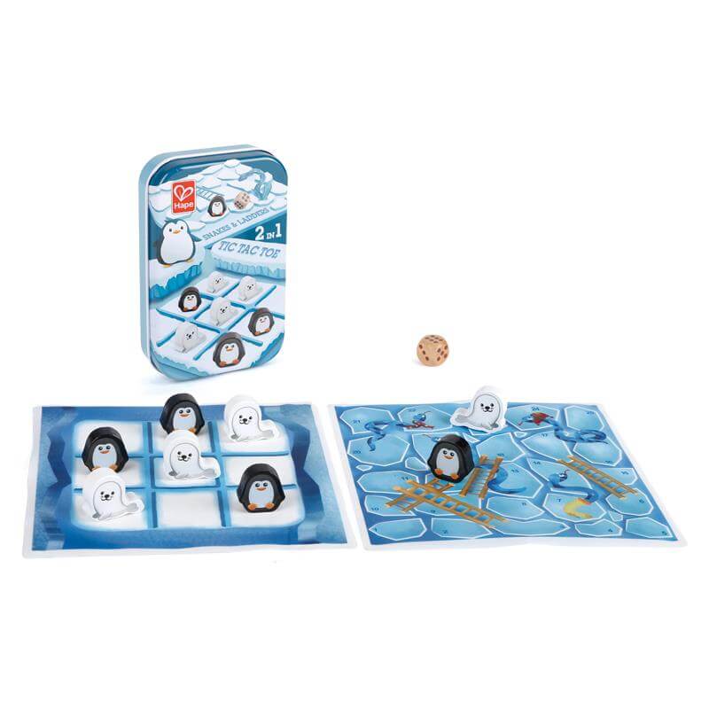 Hape 2 in1 Snakes and Ladders Tic Tac Toe - CuriousMinds.co.uk