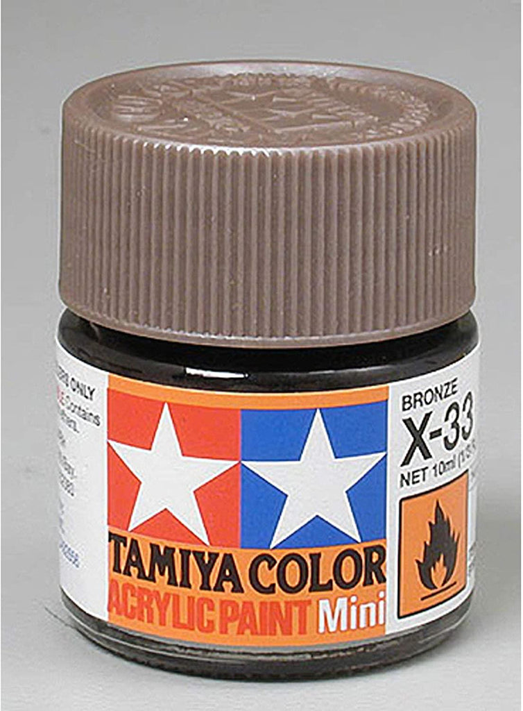 Tamiya Acrylic Mini X-33 Bronze Gloss Paint - CuriousMinds.co.uk
