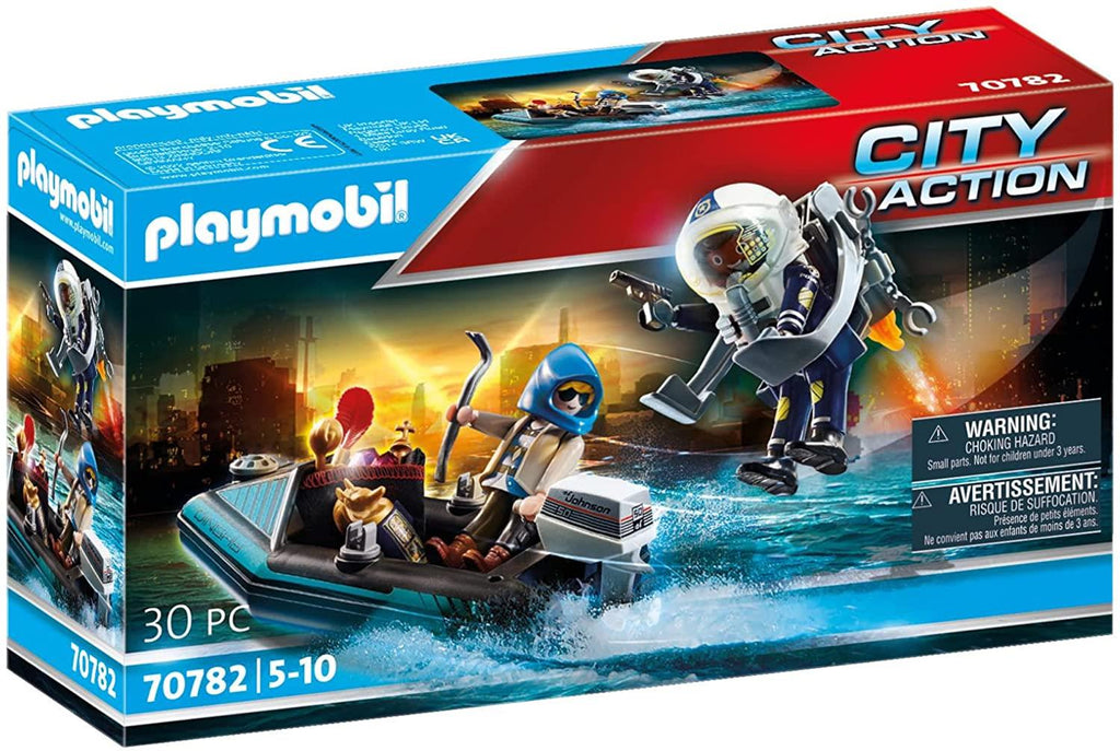 Playmobil City Action Police Jet Pack with Boat - CuriousMinds.co.uk