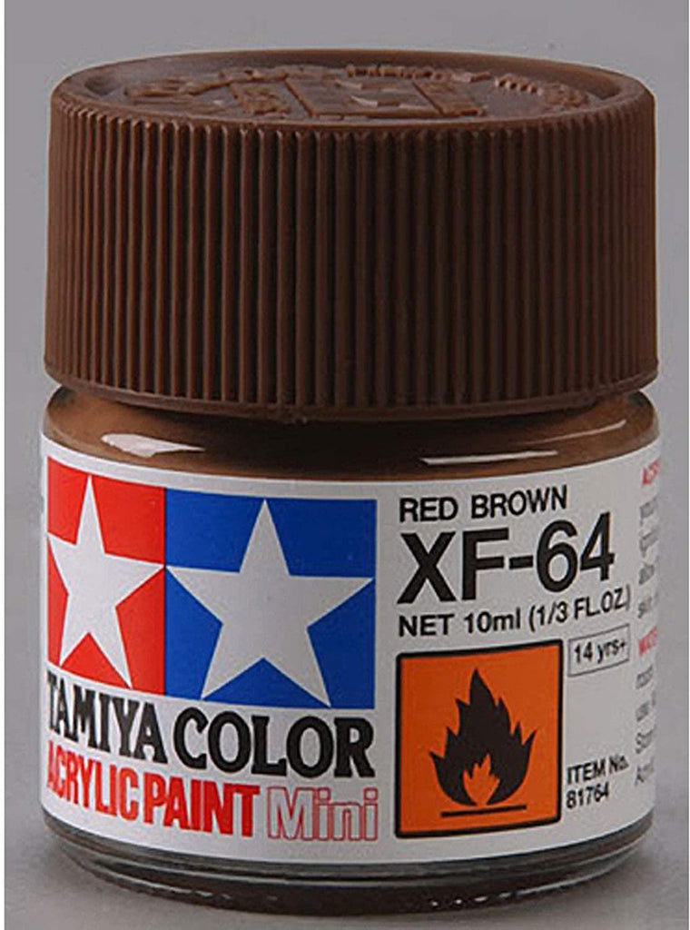 Tamiya Acrylic Mini XF-64 Red Brown Paint - CuriousMinds.co.uk