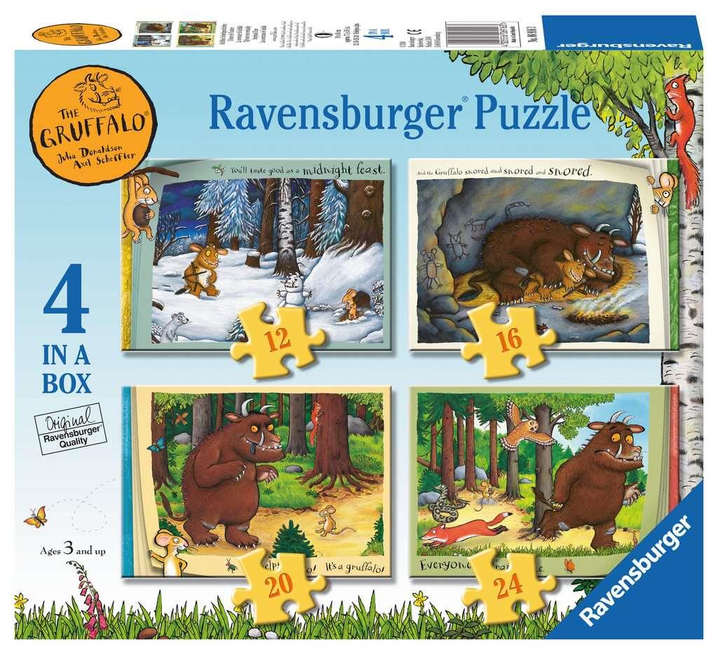 Ravensburger 069163 The Gruffalo 4 In A Box Jigsaw Puzzle - CuriousMinds.co.uk