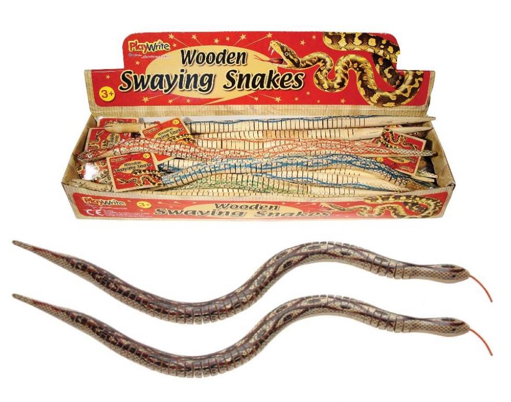 Wooden Swaying Jointed Snake CuriousMinds.co.uk