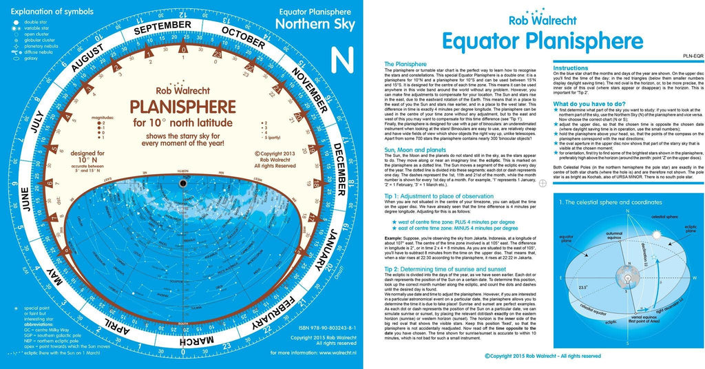 Rob Walrecht English Planisphere for the Equator - CuriousMinds.co.uk