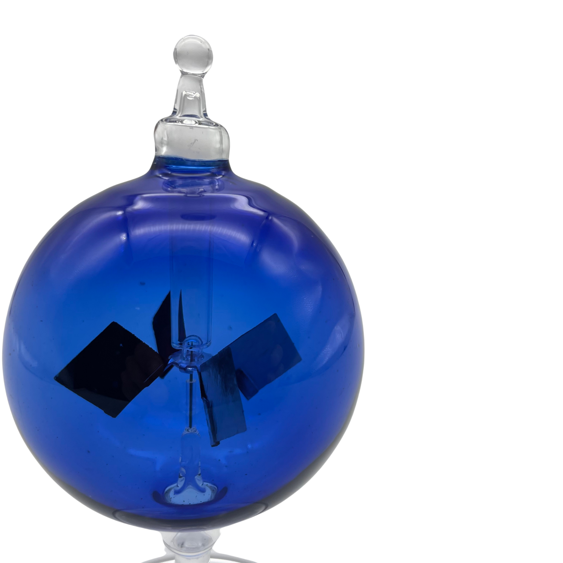 Crooke's Solar Radiometer, Short Clear Stem, Blue Globe – Curious Minds