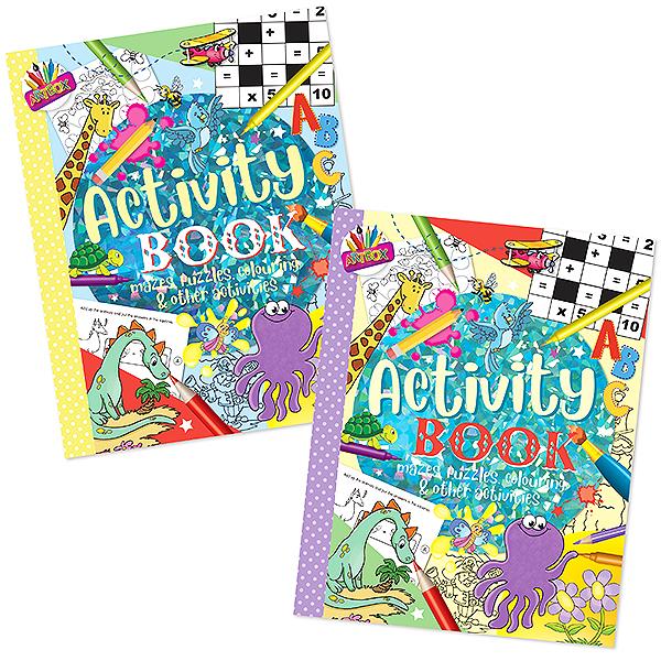 Fun Store Activity Book Children's Fun Activity Book in 2 Assorted Designs (single) – Curious Minds
