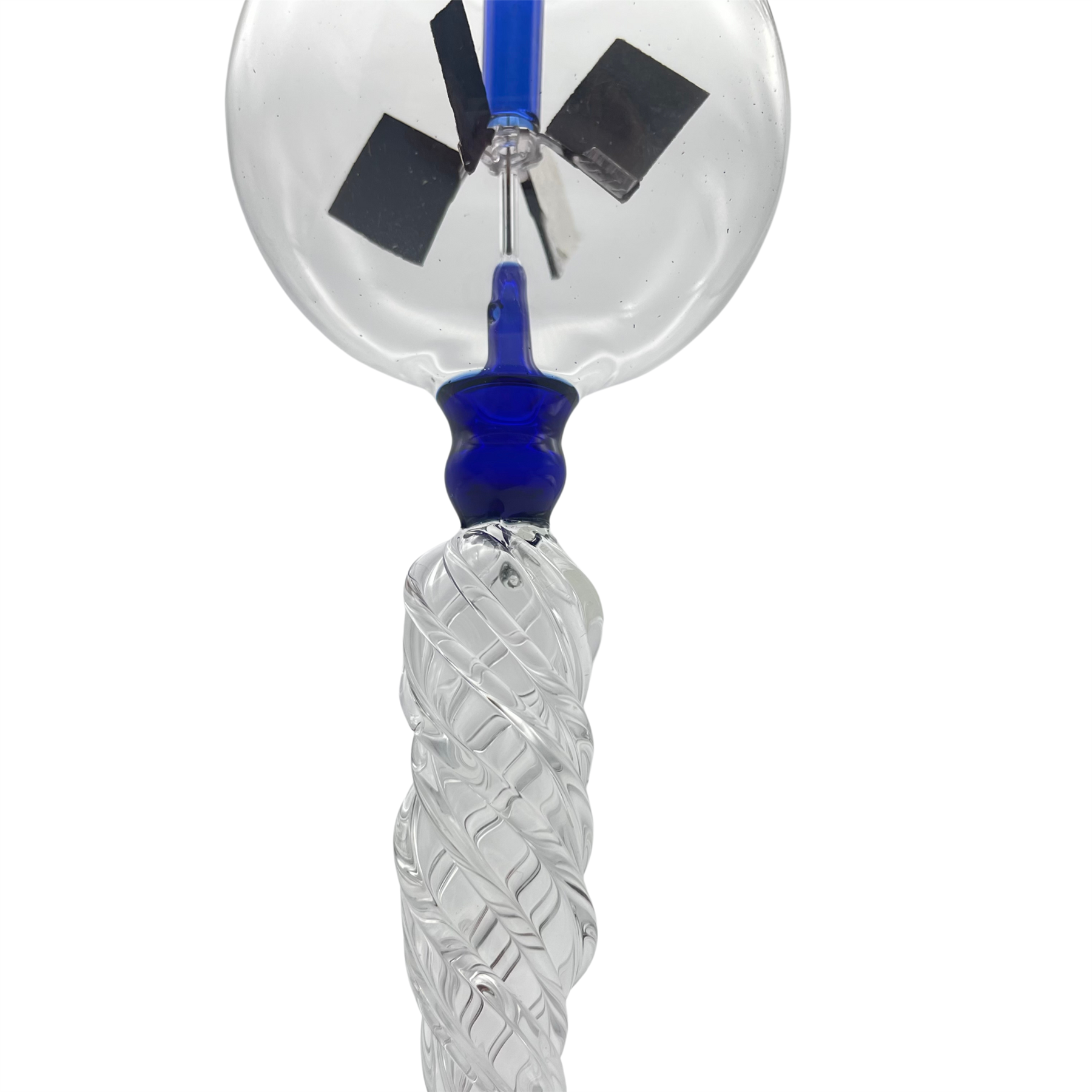 Crooke's Solar Radiometer, Tall Twisted Clear Stem, Clear Globe, Blue ...