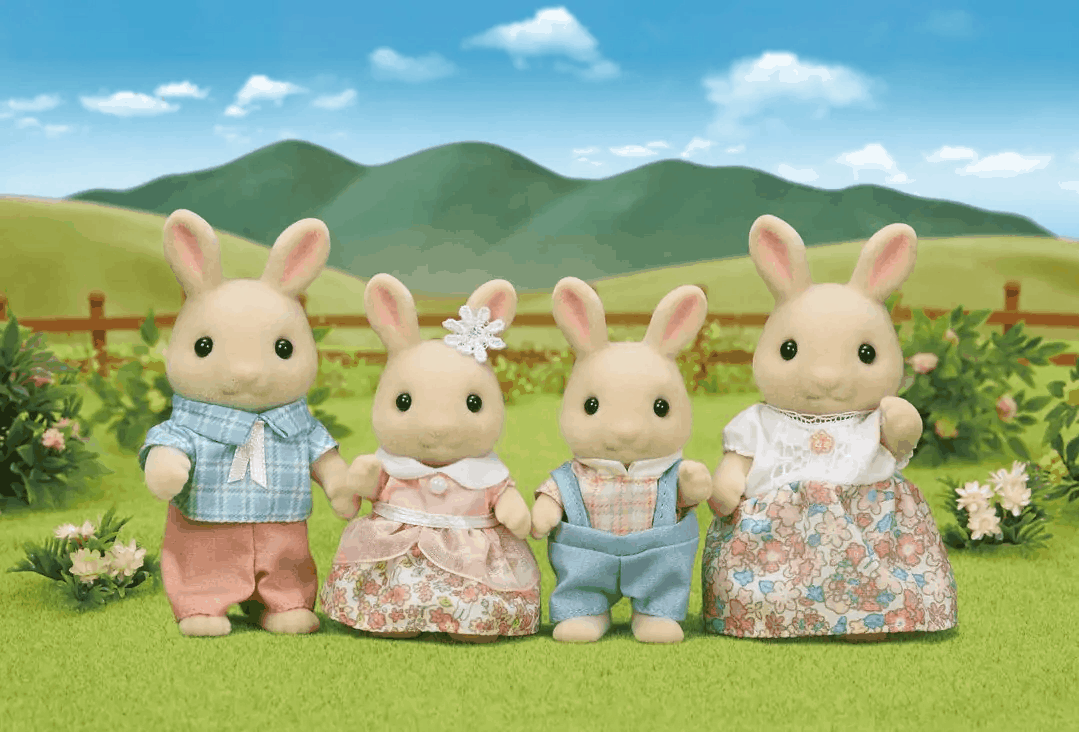 Elizabeth Rabbit Milk Sylvanian Families Milk Rabbit Family Toy Playset for Ages 3 and Up ...