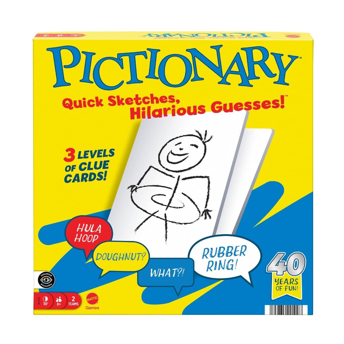 Pictionary Drawing Board Game for 2 Teams of Players Ages 8 and Up ...