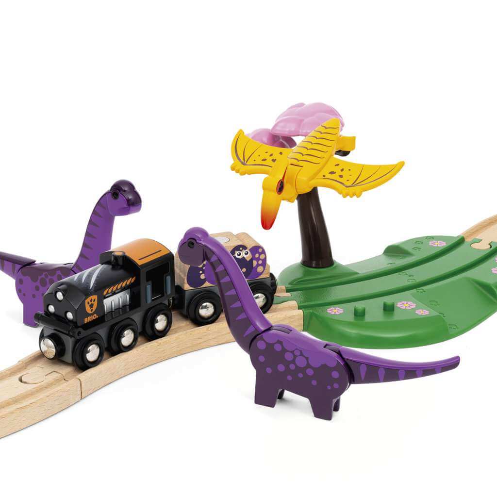 Adventure Train Set Brio World 36094 Dinosaur Adventure Train Set for Children Ages 3 & Up ...