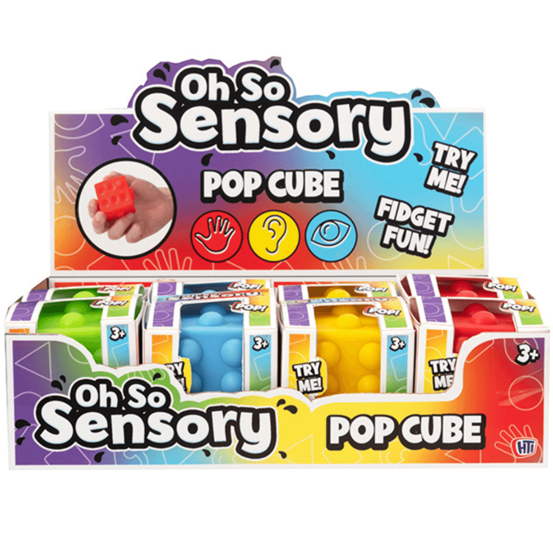 Children's Colourful Sensory Pop Cube Fidget Toy Assorted (single ...