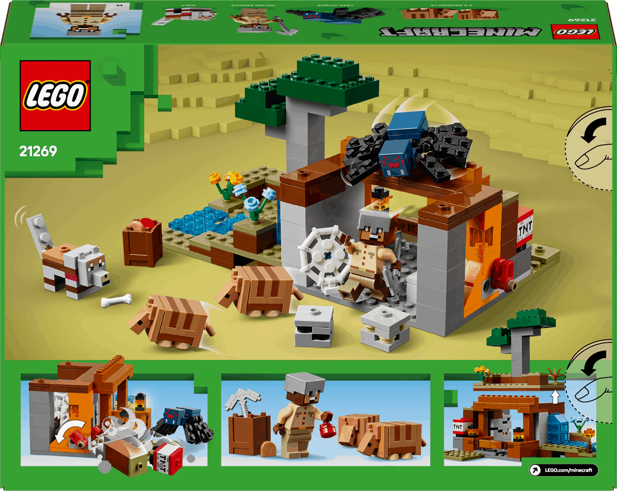 Lego Minecraft 21269 The Armadillo Mine Expedition Playset for Ages 8 ...