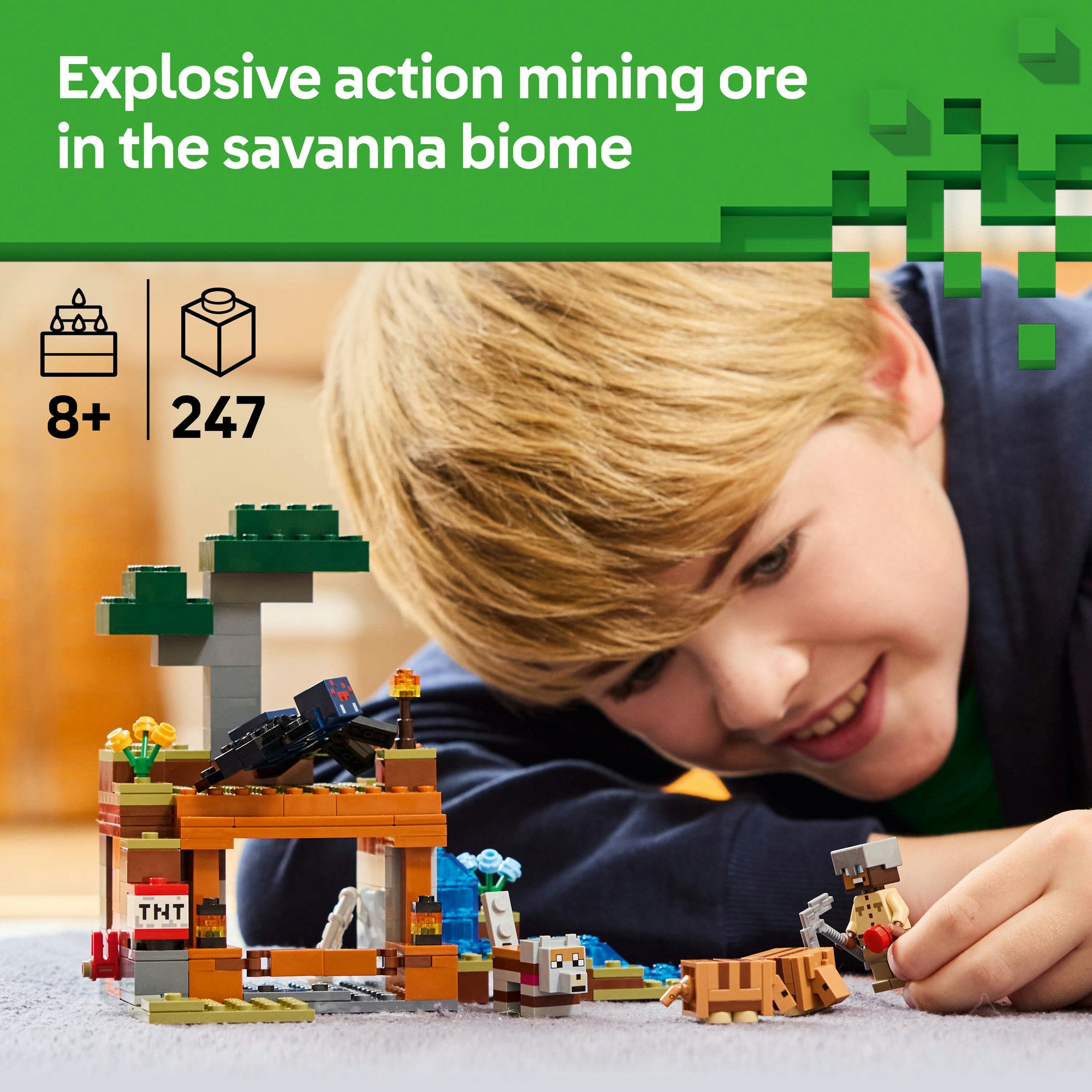 Lego Minecraft 21269 The Armadillo Mine Expedition Playset for Ages 8 ...