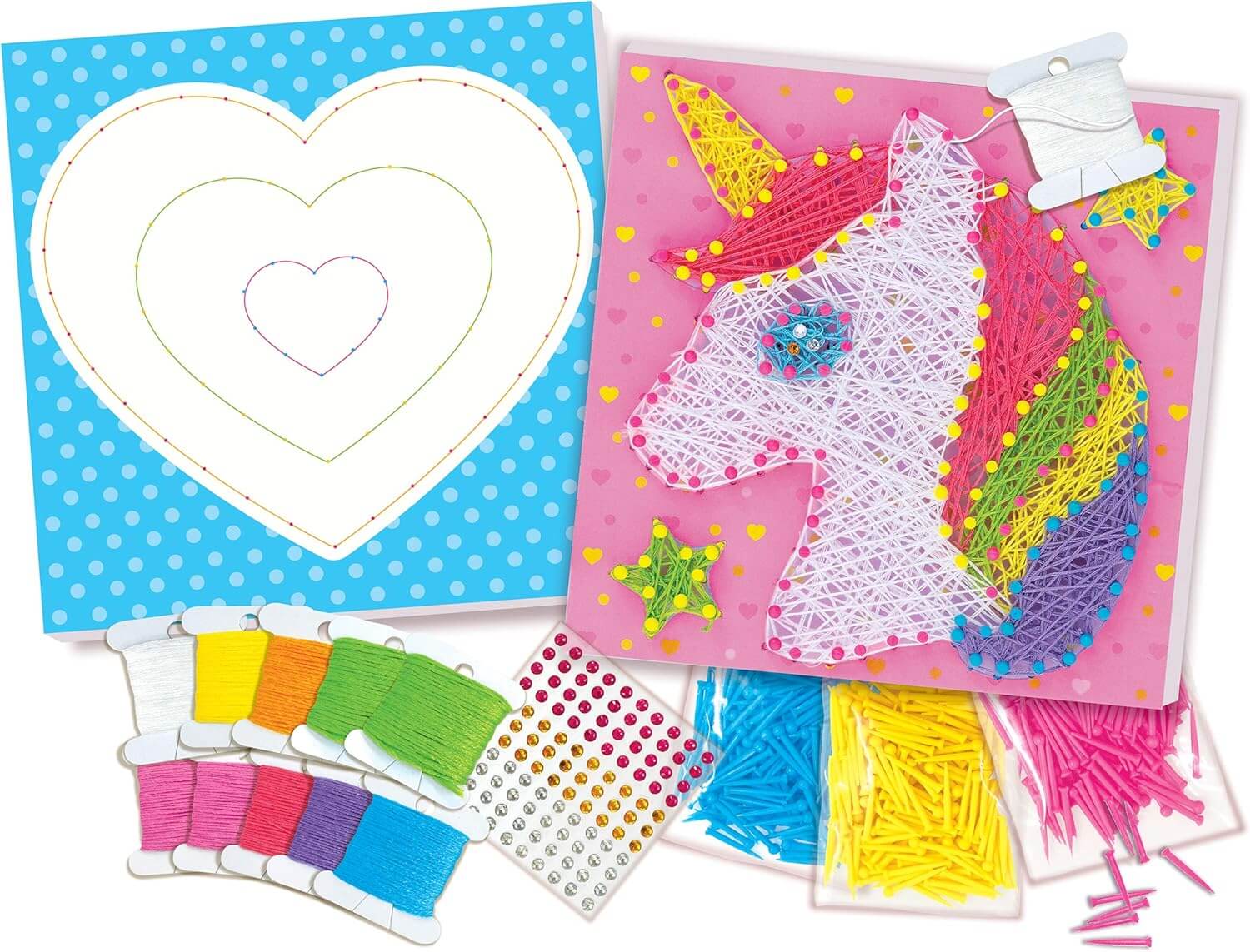 4M KidzMaker Make Your Own String Art Craft Kit for Ages 5 and Up ...