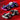 Lego Minifigures 71049 F1 Race Car 29 piece set. Shows 2 of the possible minifigures, a purple and white car and a black, grey and red car.