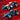 Lego Minifigures 71049 F1 Race Car 29 piece set. Shows 2 of the Race Cars, a blue and grey car and a dark blue car.
