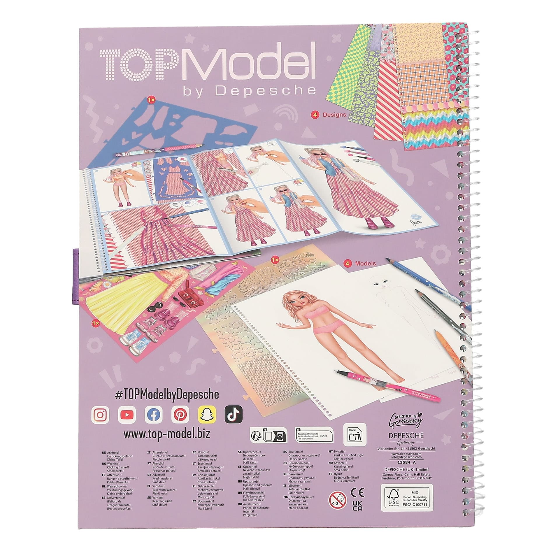 Top Model Code Books TOPModel Special Design Book Fashion Design Craft Kit for Ages 6 & Up ...