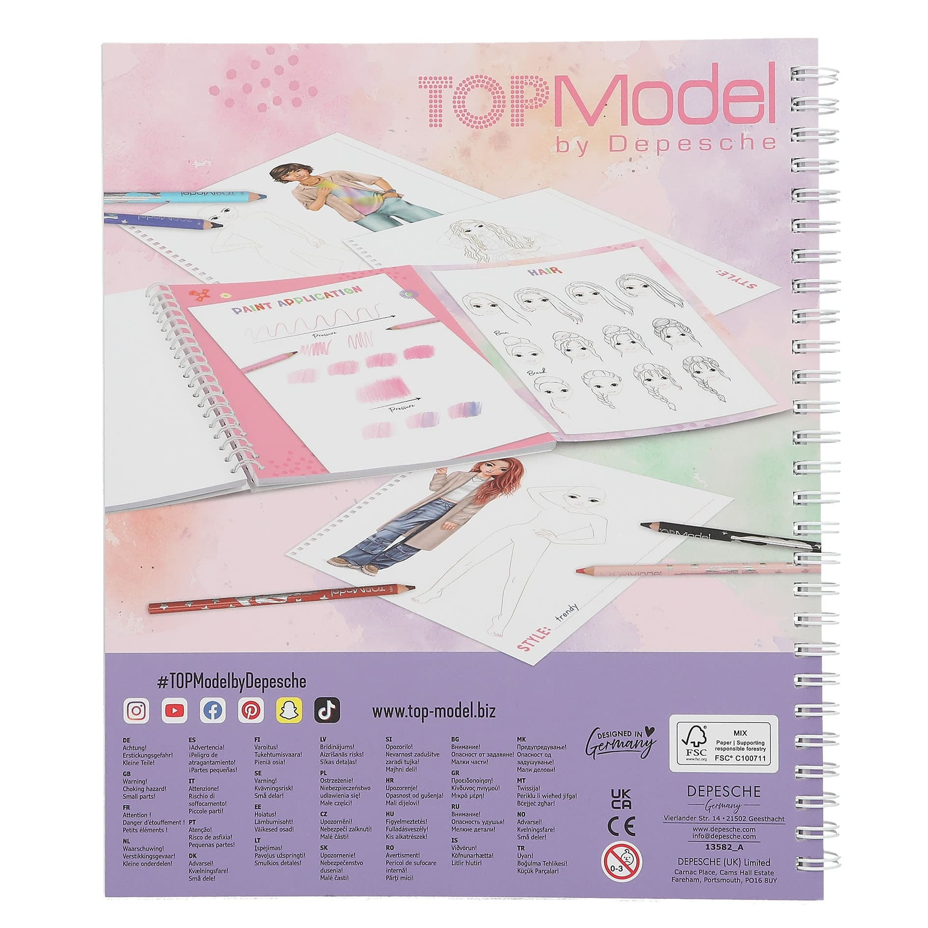 Model Color Book TOPModel Fashion Designer Create Your TOPModel Colouring Book Ages 6 ...