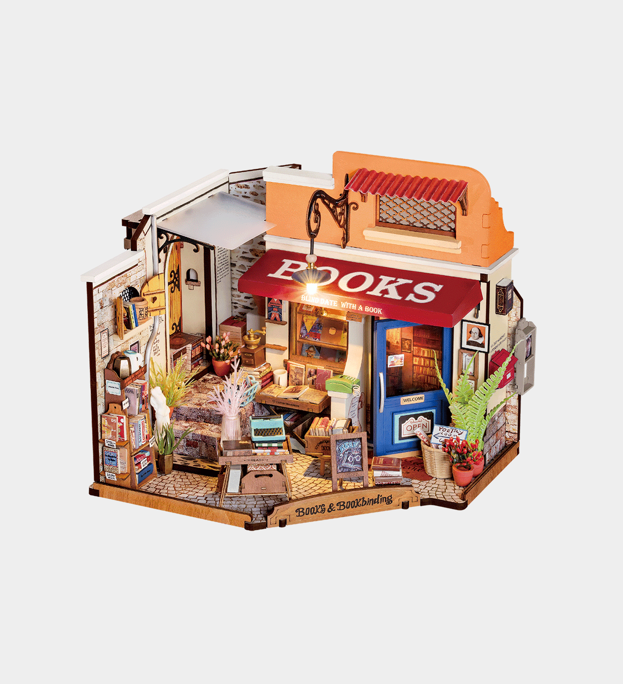 Building Store Mini Rolife Build Your Own Miniature House Corner Bookstore for Age 14 & Up ...