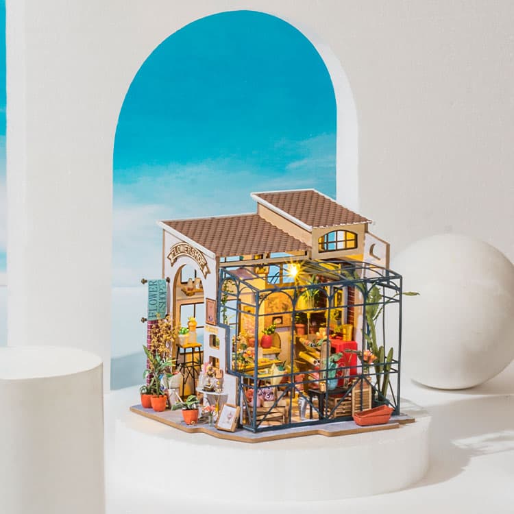 Building Store Mini Rolife Build Your Own Miniature House Emily’s Flower Shop for Age 14 ...