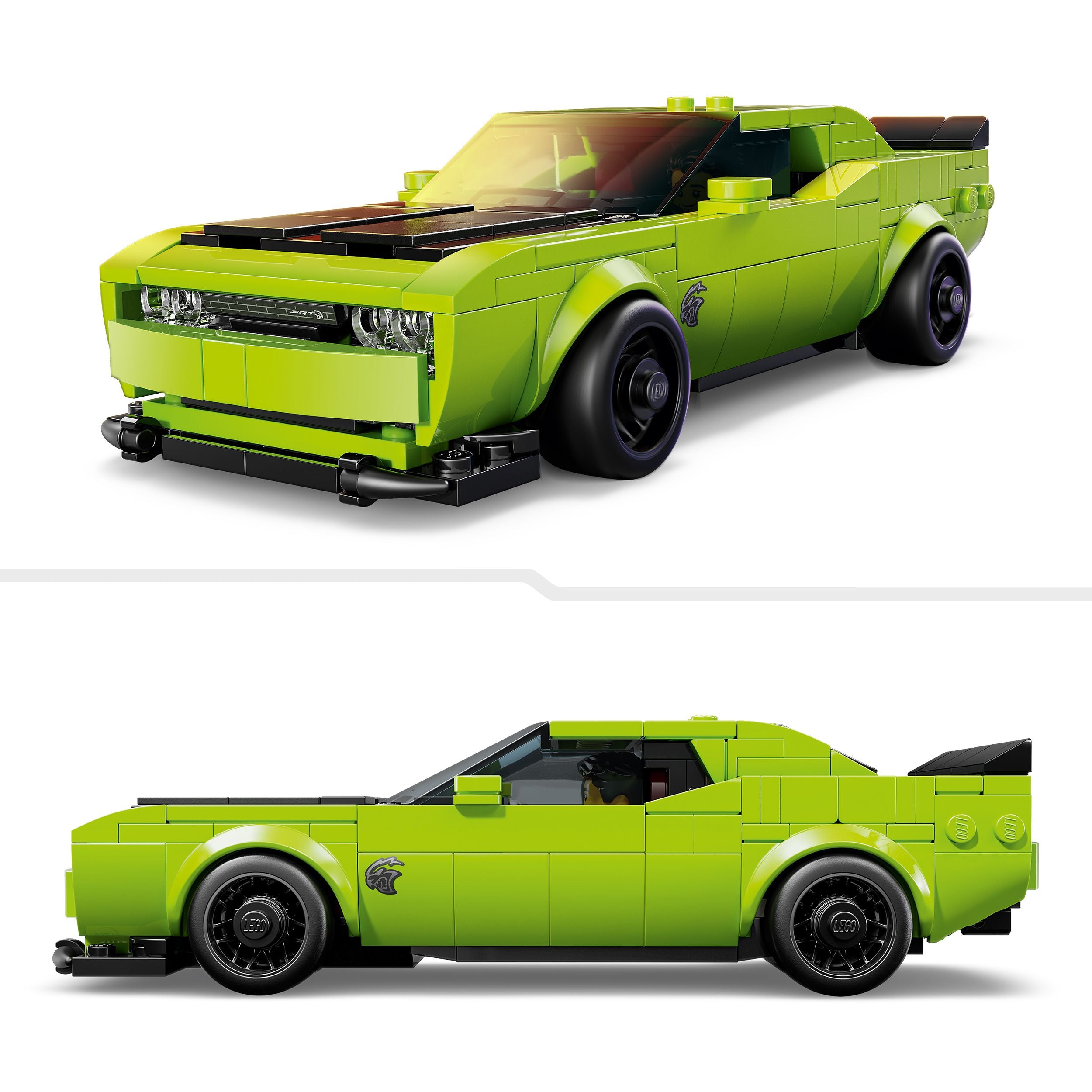 Lego Speed Champions 77237 Dodge Challenger SRT Hellcat Car for Age 9 ...