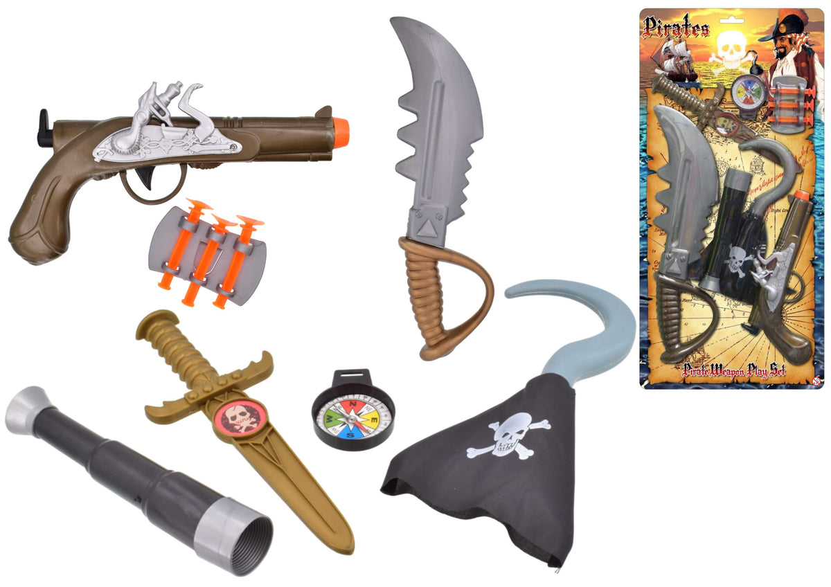 Pirate Weapon Dress Up Pretend Play Set for Children Ages 3 and Up ...