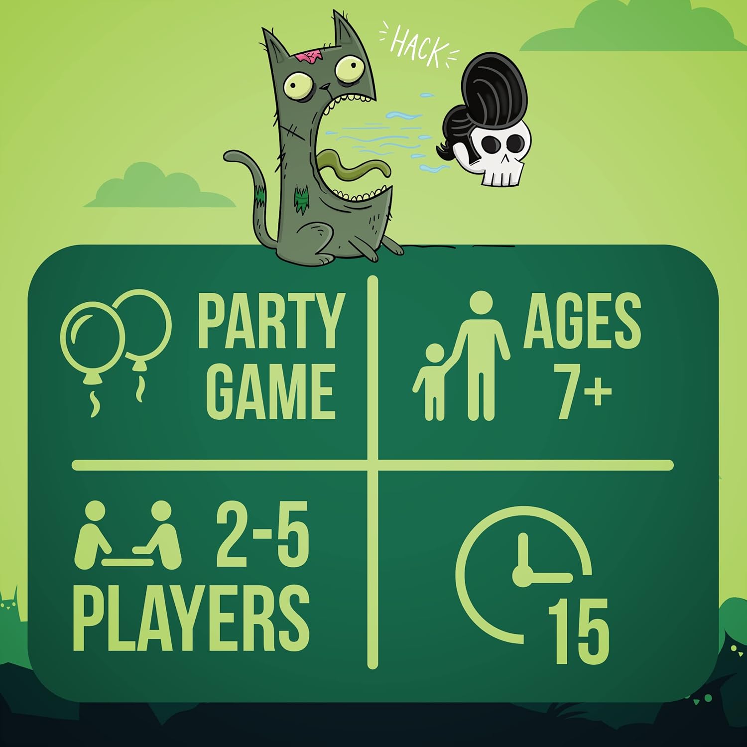 Exploding Kittens Game Advert Exploding Kittens: Zombie Kittens Edition Party Game for Ages 7 and Up ...