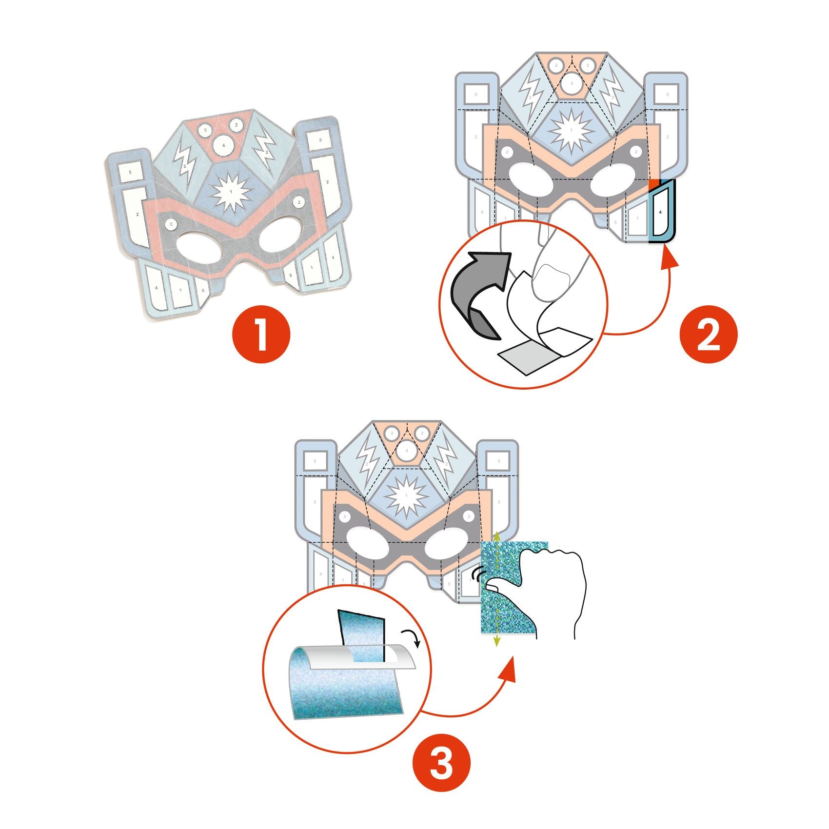 Create 4 Djeco Do it Yourself Create 4 Super Robot Masks Kit for Ages 5 and Up ...