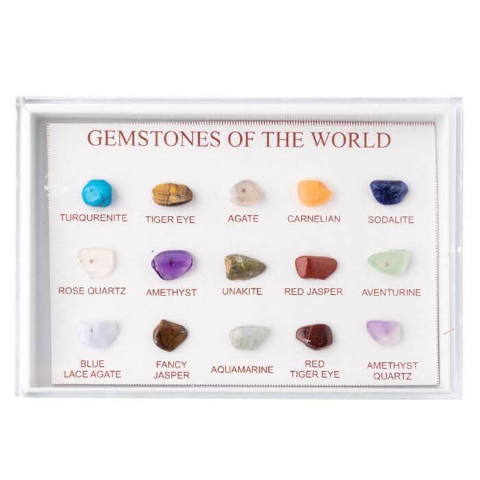 Mini Stones Mini Gemstones of the World Collection in Plastic Display Case ...