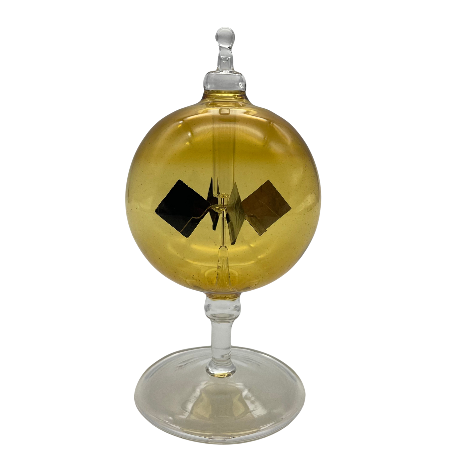 Solar Crooks Radiometer Crooke's Solar Radiometer, Short Clear Stem, Amber Globe – Curious Minds