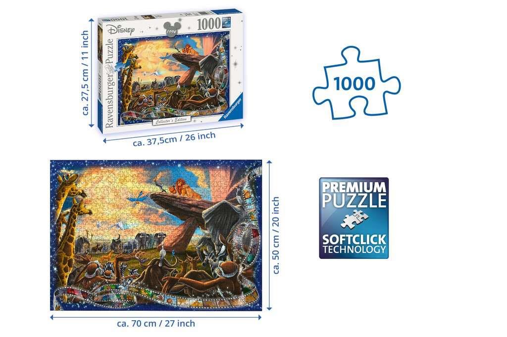 Ravensburger 19747 The Lion King 1000 Piece Jigsaw Puzzle - CuriousMinds.co.uk