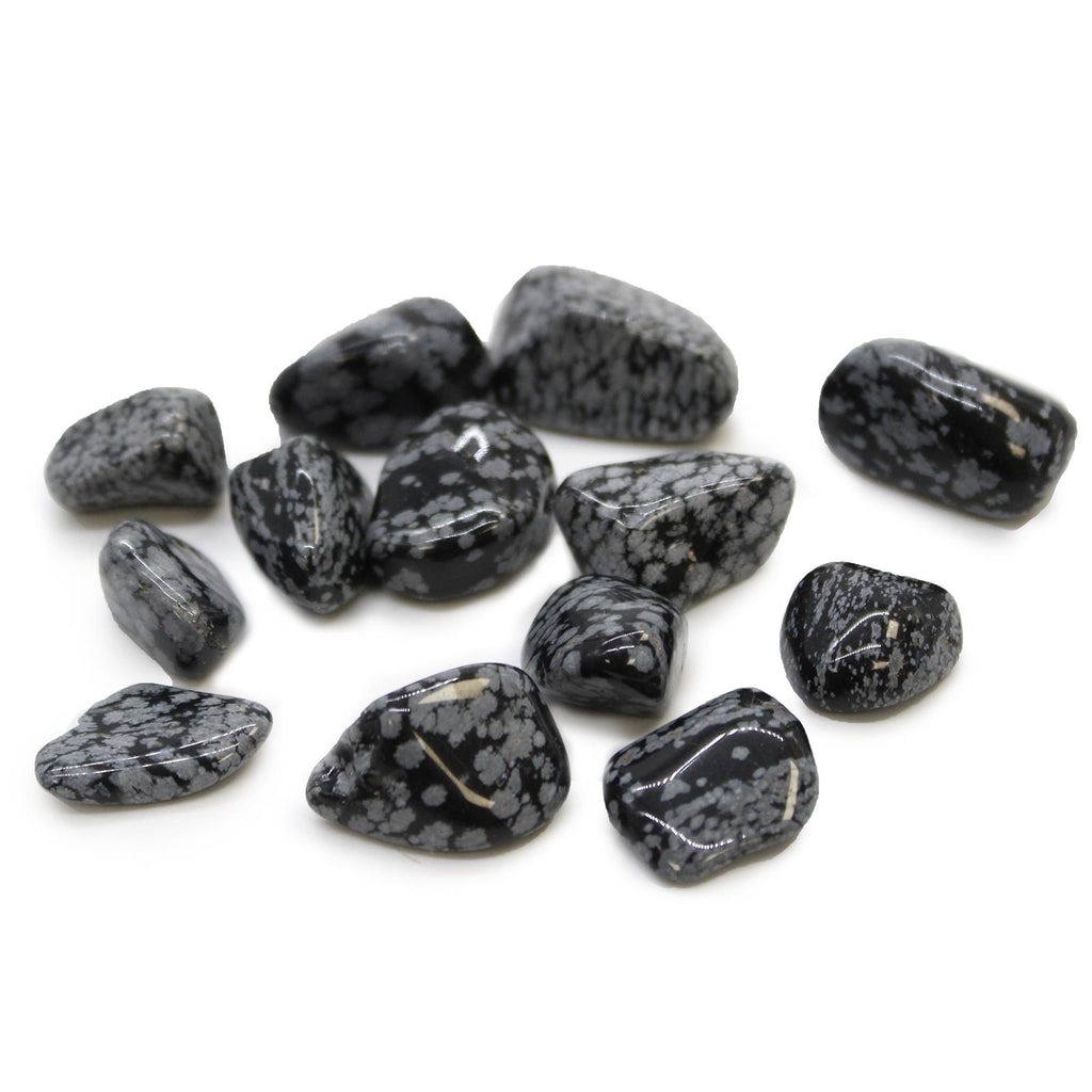 Obsidian Snowflake Tumblestone - CuriousMinds.co.uk