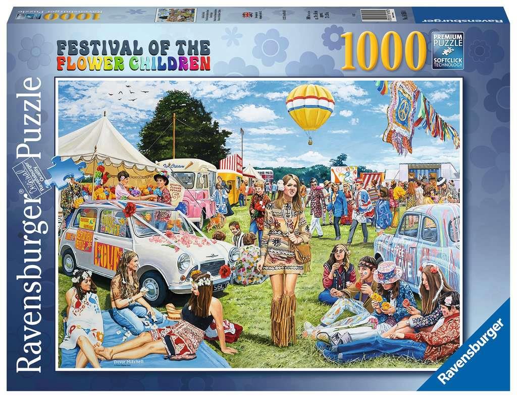 Ravensburger Festival of the Flower Children 1000 Piece Jigsaw Puzzle - CuriousMinds.co.uk